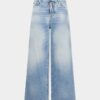 Baggy-Jeans med lys diagonalvask Baggy-Jeans med lys diagonalvask