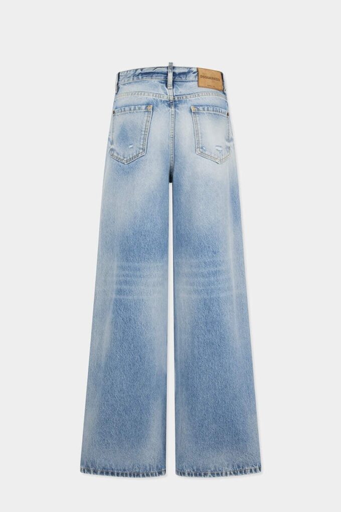 Baggy-Jeans med lys diagonalvask Baggy-Jeans med lys diagonalvask
