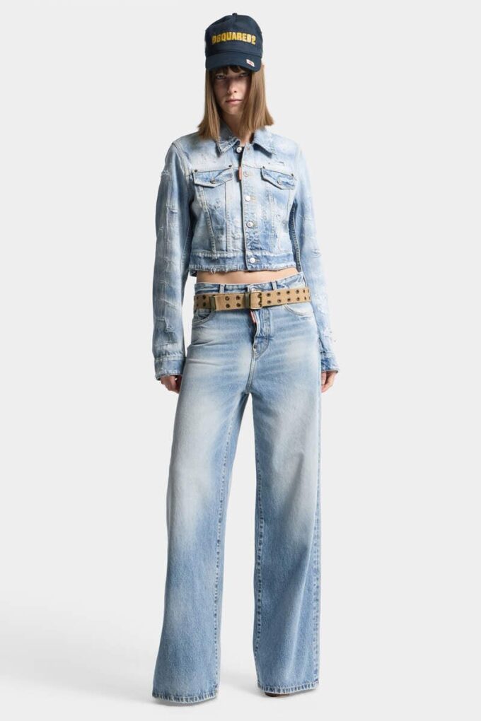 Baggy-Jeans med lys diagonalvask Baggy-Jeans med lys diagonalvask