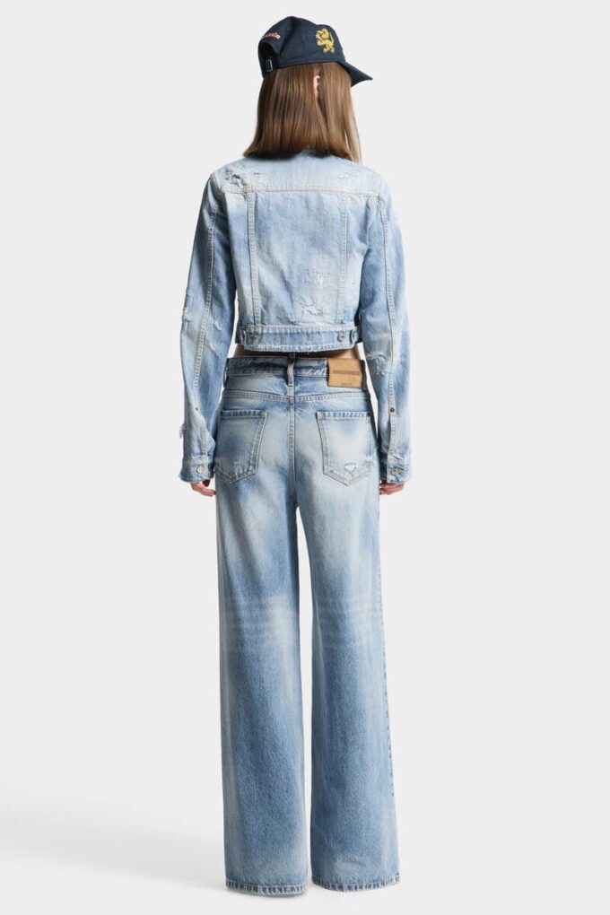 Baggy-Jeans med lys diagonalvask Baggy-Jeans med lys diagonalvask