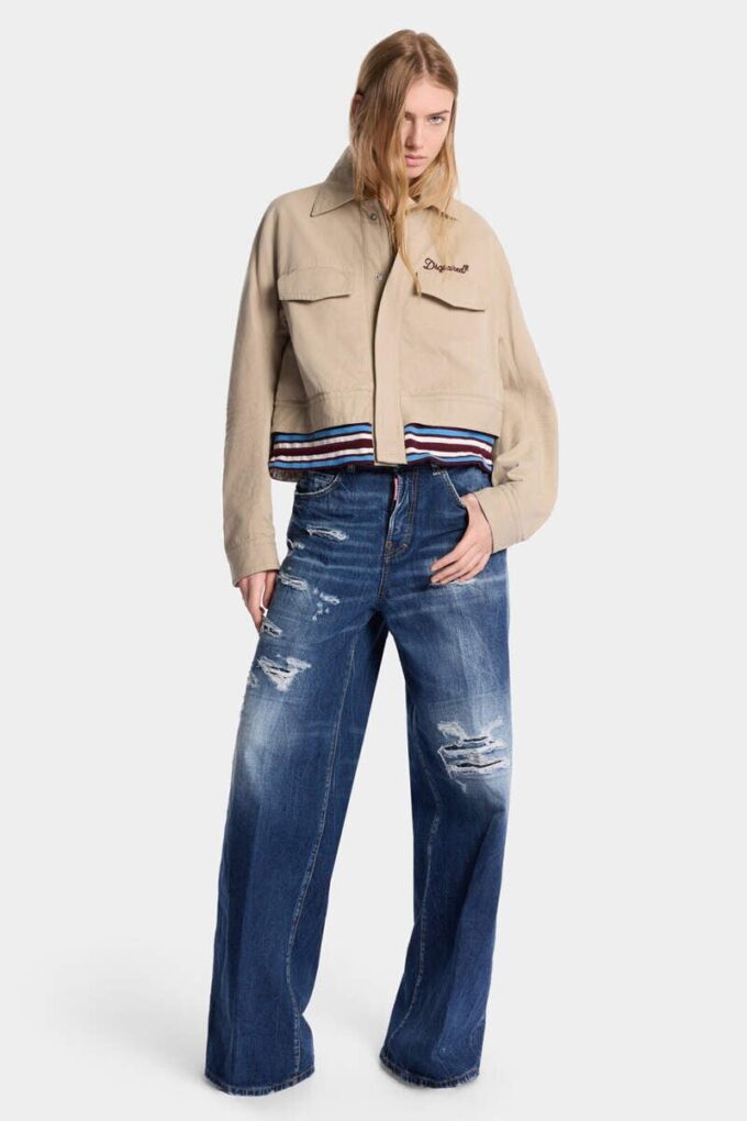Baggy Traveller-jeans med middels slitt vask