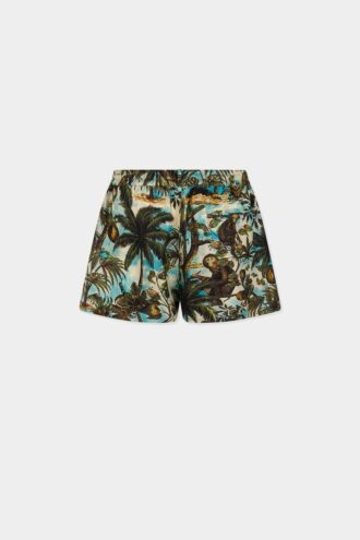 Bermudashorts med apetrykk