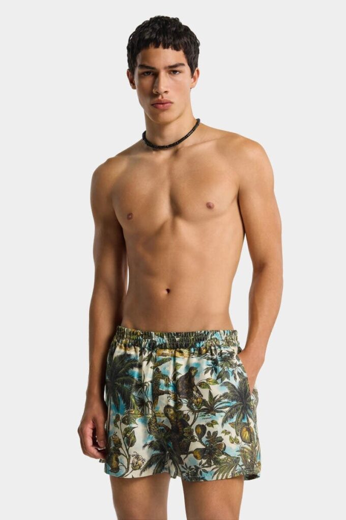 Bermudashorts med apetrykk