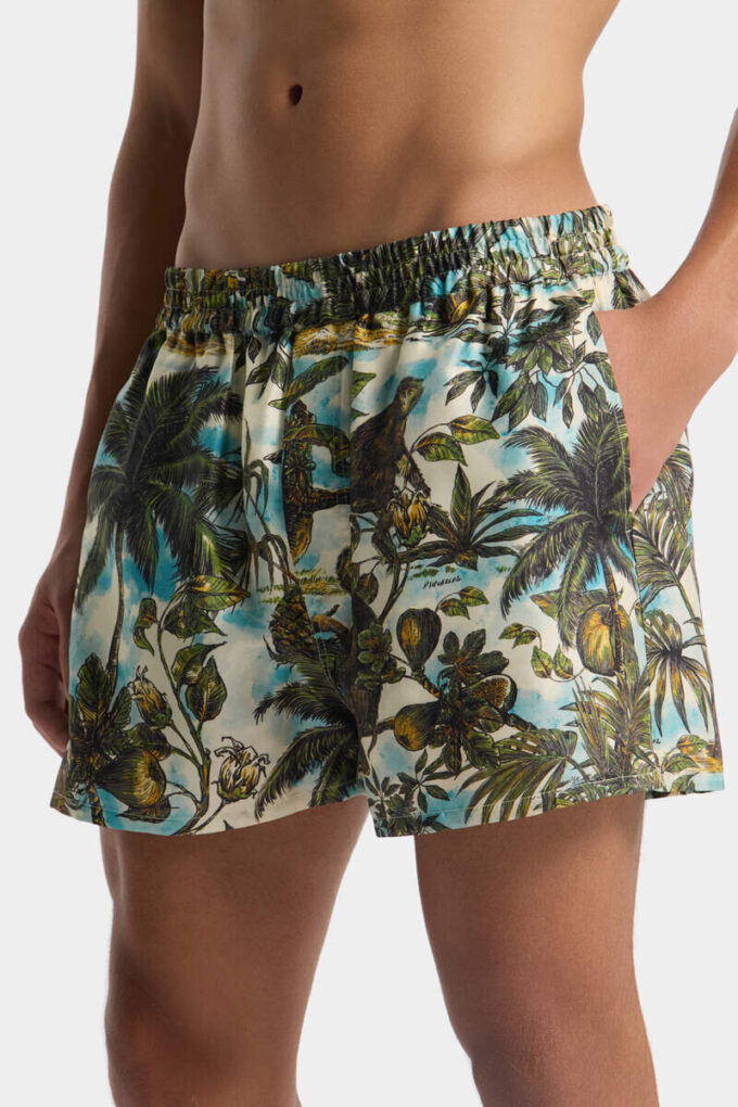 Bermudashorts med apetrykk