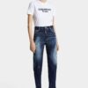 Boston-Jeans i medium rød flekkvask Boston-Jeans i medium rød flekkvask