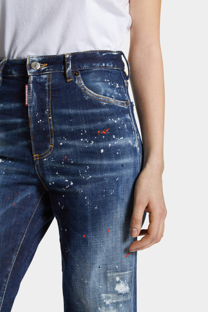 Boston-Jeans i medium rød flekkvask Boston-Jeans i medium rød flekkvask