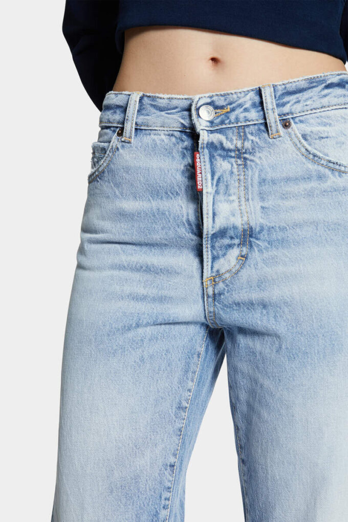 Boston-Jeans med lys vask