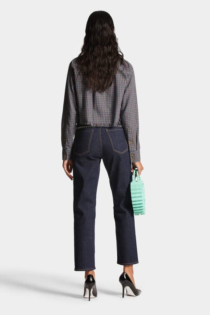 Boston-Jeans med mørk vask