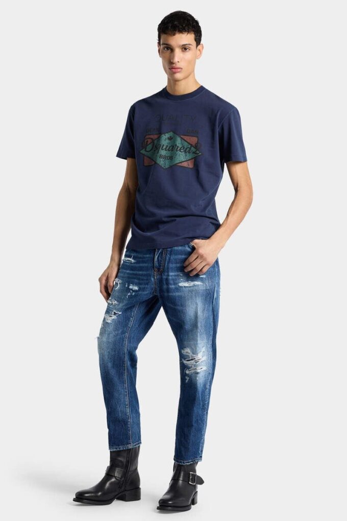 Bro-jeans med medium slitt vask