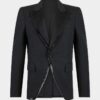 Brodert krage 70-talls blazer