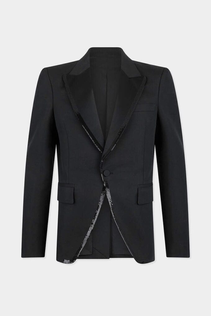 Brodert krage 70-talls blazer