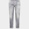 Børstede gråvaskede Slim Twist-Jeans
