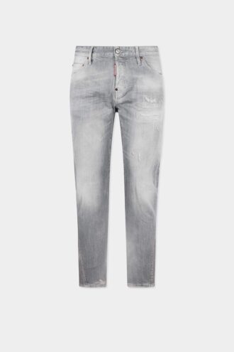 Børstede gråvaskede Slim Twist-Jeans