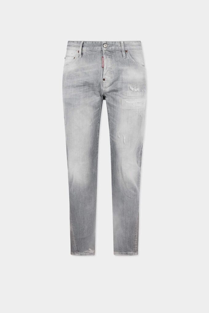 Børstede gråvaskede Slim Twist-Jeans