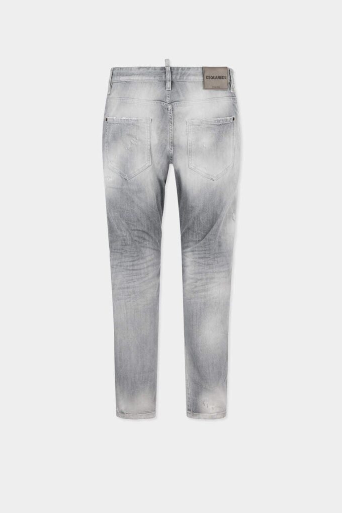 Børstede gråvaskede Slim Twist-Jeans