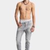 Børstede gråvaskede Slim Twist-Jeans