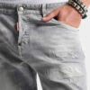 Børstede gråvaskede Slim Twist-Jeans
