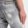 Børstede gråvaskede Slim Twist-Jeans