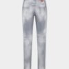 Børstet gråvask Jennifer-Jeans med middels høy midje Børstet gråvask Jennifer-Jeans med middels høy midje