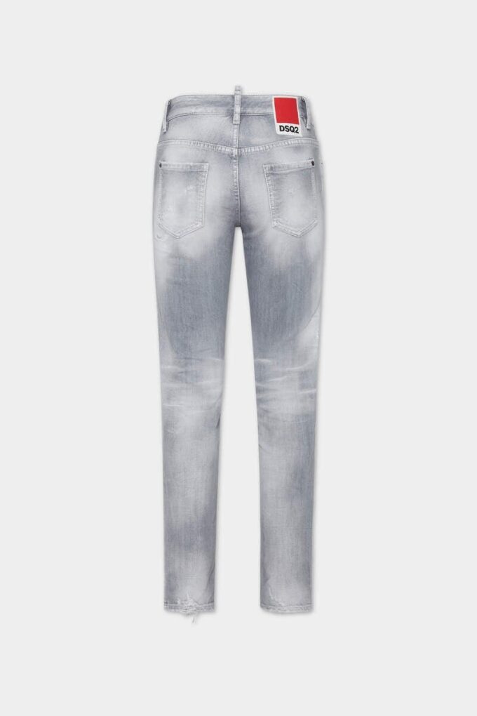 Børstet gråvask Jennifer-Jeans med middels høy midje Børstet gråvask Jennifer-Jeans med middels høy midje