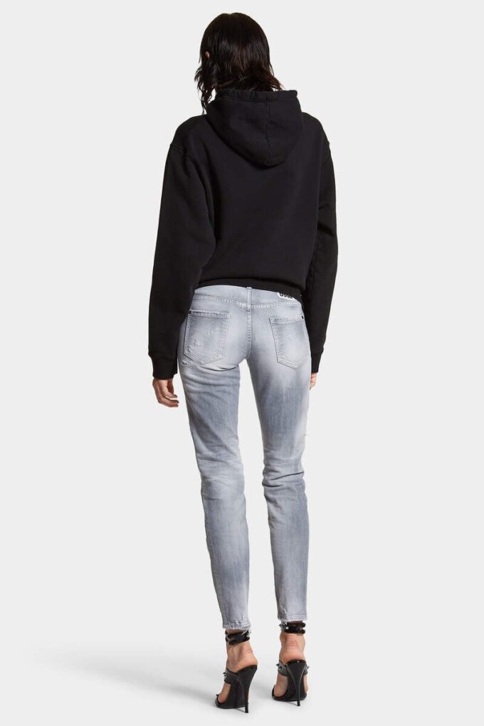 Børstet gråvask Jennifer-Jeans med middels høy midje Børstet gråvask Jennifer-Jeans med middels høy midje