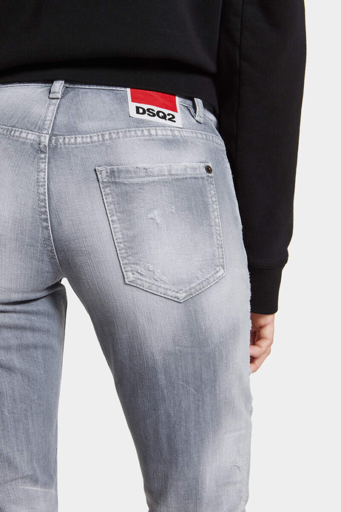 Børstet gråvask Jennifer-Jeans med middels høy midje Børstet gråvask Jennifer-Jeans med middels høy midje