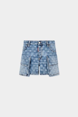 Cargo-shorts i lys vask