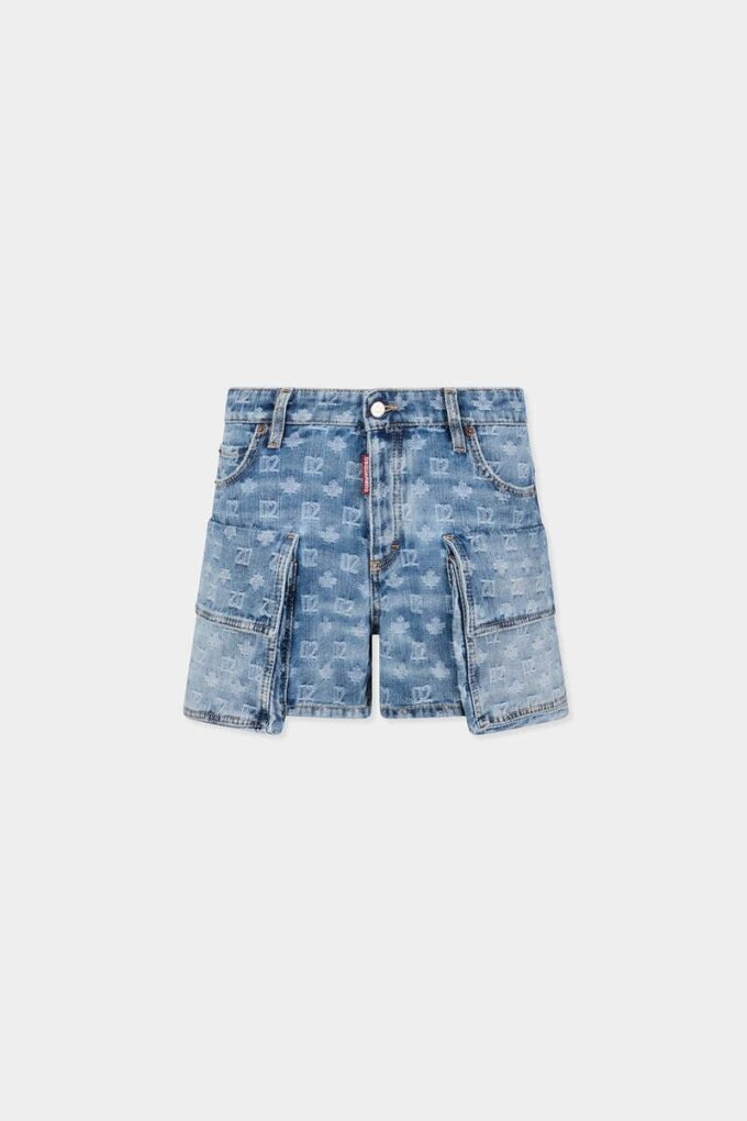 Cargo-shorts i lys vask