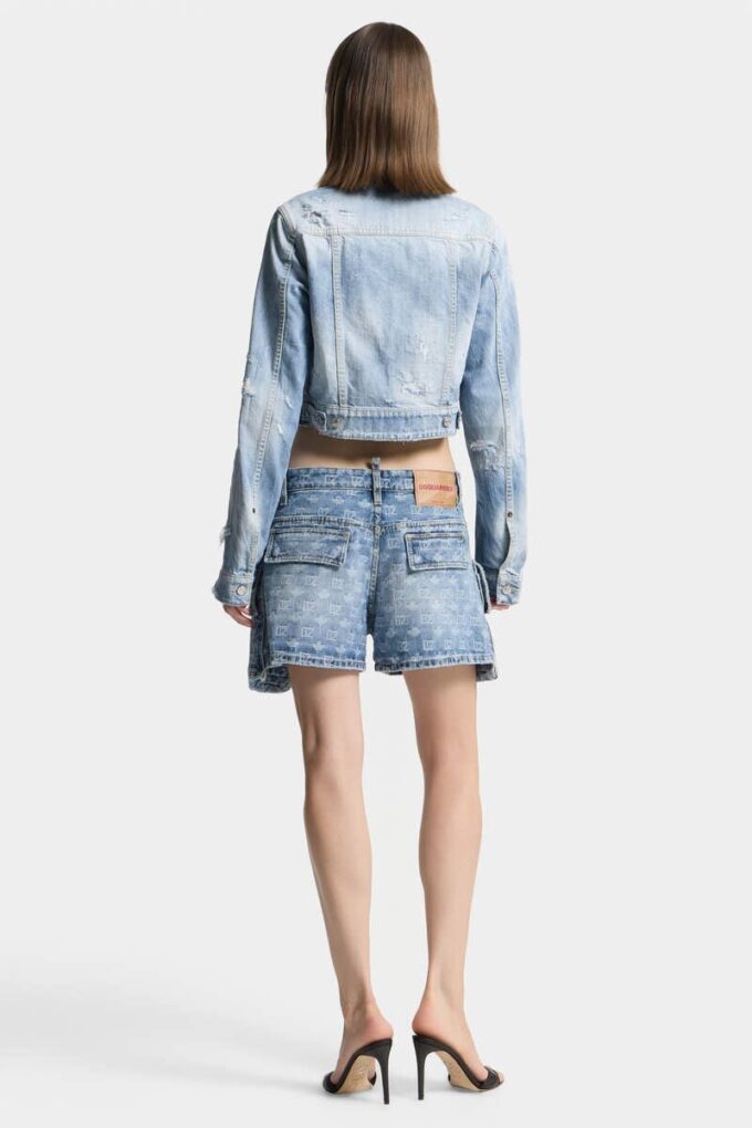 Cargo-shorts i lys vask