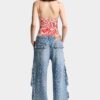 D2 Monogram Light Wash Cargo Jeans