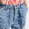 D2 Monogram Light Wash Cargo Jeans