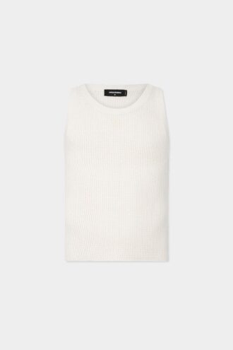 D2 opp-ned strikket tank-top