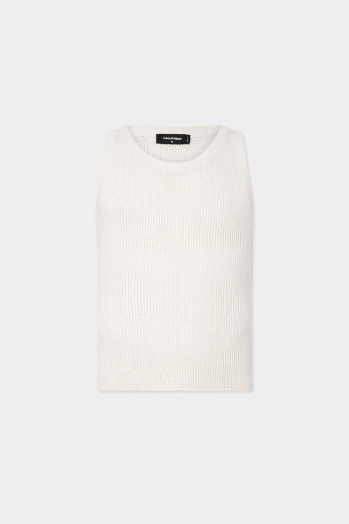 D2 opp-ned strikket tank-top