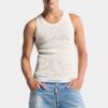 D2 opp-ned strikket tank-top