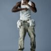D2 opp-ned strikket tank-top