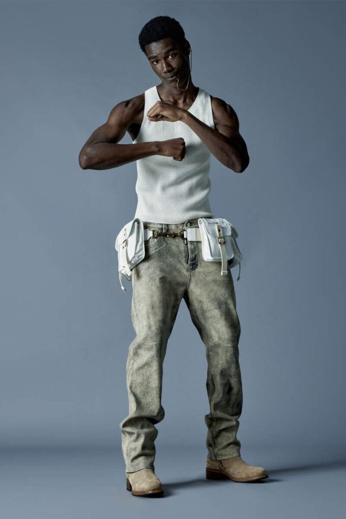 D2 opp-ned strikket tank-top