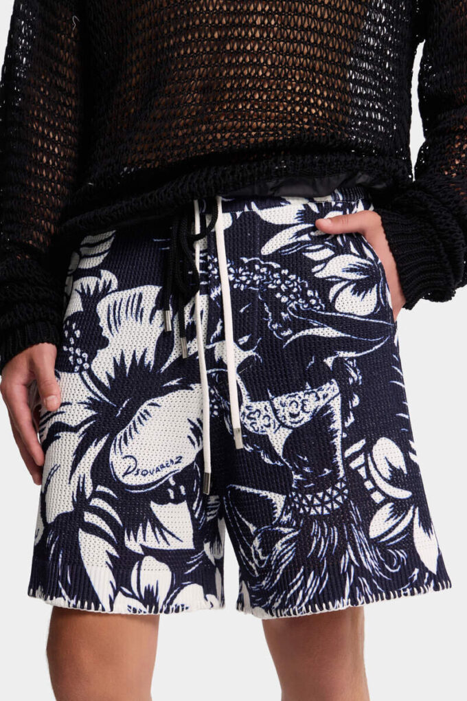 Dancing Flowers strikkede shorts