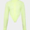 Deep Cut Sheer-skjorte