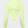 Deep Cut Sheer-skjorte