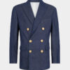Denimblazer med dobbel knappestolpe