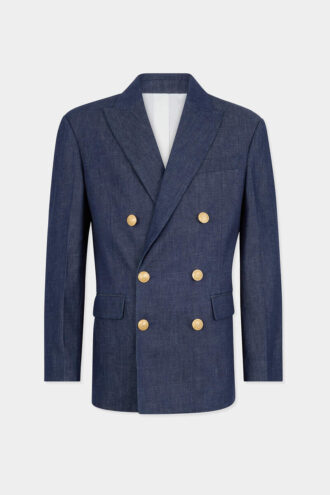 Denimblazer med dobbel knappestolpe