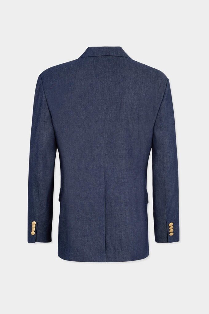 Denimblazer med dobbel knappestolpe