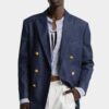 Denimblazer med dobbel knappestolpe