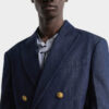 Denimblazer med dobbel knappestolpe