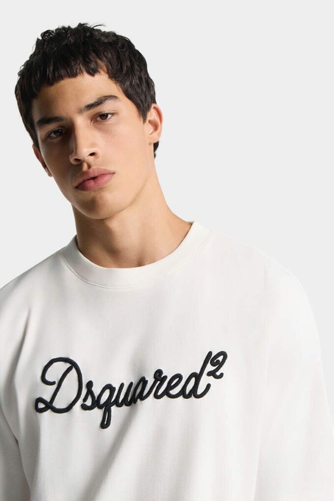 Dsquared2 brodert T-skjorte med løs passform