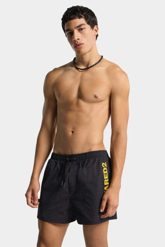 Dsquared2 Logo Midi-bade-boxershorts Dsquared2 Logo Midi-bade-boxershorts