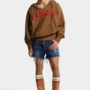 Dsquared2 Rebels mørkvaskede shorts, avkuttet