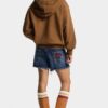 Dsquared2 Rebels mørkvaskede shorts, avkuttet