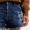 Dsquared2 Rebels mørkvaskede shorts, avkuttet