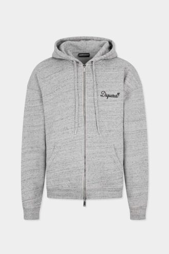 Dsquared2 signatur-hettegenser med glidelås og avslappet passform